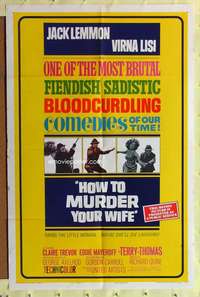 n292 HOW TO MURDER YOUR WIFE style B one-sheet movie poster '65 Virna Lisi