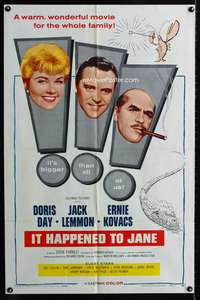 n305 IT HAPPENED TO JANE one-sheet movie poster '59 Doris Day, Jack Lemmon