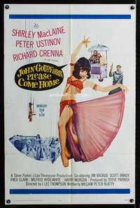 n310 JOHN GOLDFARB PLEASE COME HOME one-sheet movie poster '64 MacLaine