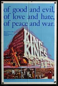 n319 KING OF KINGS style A one-sheet movie poster '61 Nicholas Ray epic!