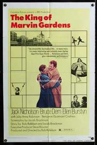 n320 KING OF MARVIN GARDENS style B one-sheet movie poster '72 Jack Nicholson