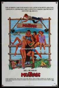 n385 MEATBALLS one-sheet movie poster '79 Bill Murray, Reitman, Kane art!