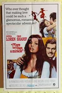 n404 MORE THAN A MIRACLE one-sheet movie poster '67 Sohpia Loren, Sharif