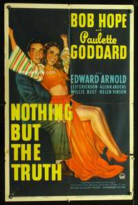 n428 NOTHING BUT THE TRUTH one-sheet movie poster '41 Bob Hope, Goddard