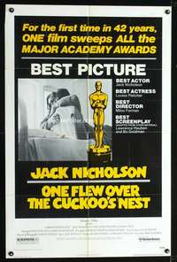 n436 ONE FLEW OVER THE CUCKOO'S NEST AA one-sheet movie poster '75 Nicholson