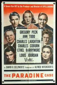 n442 PARADINE CASE one-sheet movie poster '48 Alfred Hitchcock, Peck, Todd
