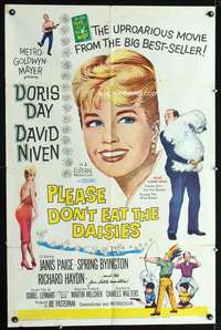 n457 PLEASE DON'T EAT THE DAISIES one-sheet movie poster '60 Doris Day