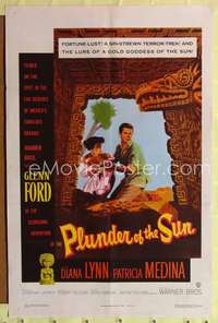 n459 PLUNDER OF THE SUN one-sheet movie poster '53 Glenn Ford, Diana Lynn