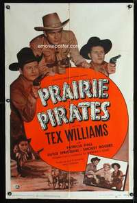 n460 PRAIRIE PIRATES one-sheet movie poster '49 Tex Williams, Pat Hall