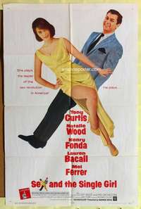 n500 SEX & THE SINGLE GIRL one-sheet movie poster '65 Curtis, Natalie Wood