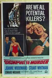 n506 SIGNPOST TO MURDER one-sheet movie poster '65 are we all killers?