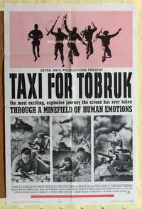 n542 TAXI FOR TOBRUK one-sheet movie poster '65 Ventura, Aznavour, Kruger