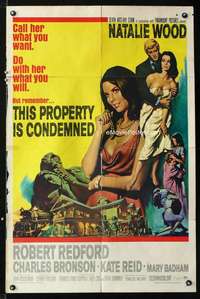 n558 THIS PROPERTY IS CONDEMNED one-sheet movie poster '66 Natalie Wood