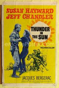 n571 THUNDER IN THE SUN one-sheet movie poster '59 Susan Hayward, Chandler
