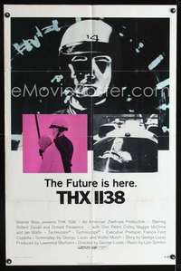 n573 THX 1138 one-sheet movie poster '71 George Lucas, Robert Duvall