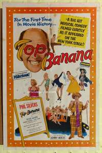 n580 TOP BANANA one-sheet movie poster '54 Phil Silvers, Rose Marie