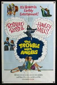 n587 TROUBLE WITH ANGELS one-sheet movie poster '66 Hayley Mills, Russell