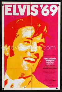 n588 TROUBLE WITH GIRLS one-sheet movie poster '69 gangster Elvis Presley!