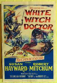 n622 WHITE WITCH DOCTOR one-sheet movie poster '53 Susan Hayward, Mitchum