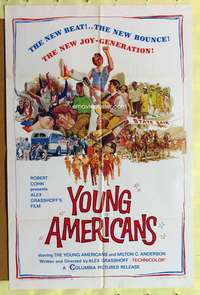 n635 YOUNG AMERICANS one-sheet movie poster '67 different artwork style!
