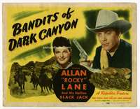 s046 BANDITS OF DARK CANYON movie title lobby card '48 Allan Rocky Lane