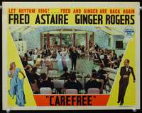 s287 CAREFREE movie lobby card '38 Astaire & Ginger Rogers dancing!