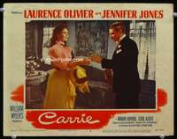 s288 CARRIE movie lobby card #6 '52 Laurence Olivier, Jennifer Jones