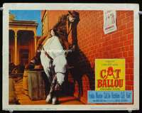 s293 CAT BALLOU movie lobby card '65 Lee Marvin drunk on horse!