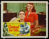 s298 CHAINED FOR LIFE movie lobby card #5 '51 Hilton Siamese Twins!
