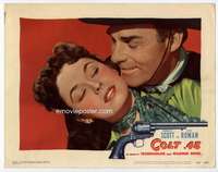 s311 COLT .45 movie lobby card #2 '50 Randolph Scott & Ruth Roman c/u