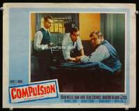s317 COMPULSION movie lobby card #2 '59 Orson Welles, Dean Stockwell