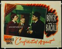 s319 CONFIDENTIAL AGENT movie lobby card '45 Peter Lorre w/paintbrush!
