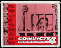 s321 CONVICTS 4 movie lobby card #2 '62 Sammy Davis Jr. behind bars!
