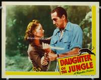 s343 DAUGHTER OF THE JUNGLE movie lobby card #3 '49Lois Hall w/knife