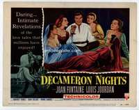 s351 DECAMERON NIGHTS movie lobby card #7 '53 Joan Fontaine, Jourdan