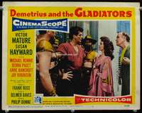 s353 DEMETRIUS & THE GLADIATORS movie lobby card #5 '54 Mature,Hayward