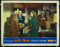 s357 DIAL M FOR MURDER movie lobby card #5 '54 Grace Kelly, Milland