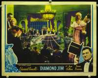 s358 DIAMOND JIM movie lobby card '35 Edward Arnold, Jean Arthur
