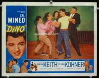 s360 DINO movie lobby card '57 Sal Mineo tussles with Brian Keith!