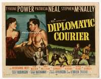 s071 DIPLOMATIC COURIER movie title lobby card '52 Tyrone Power, Pat Neal