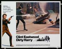 s361 DIRTY HARRY movie lobby card #3 '71 Clint stops car HIS way!
