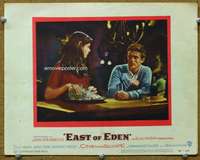 s373 EAST OF EDEN movie lobby card '55 James Dean close up at bar!