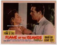 s395 FLAME OF THE ISLANDS movie lobby card #2 '55 Yvonne De Carlo, Duff