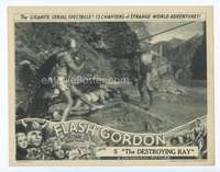 s007 FLASH GORDON Chap 5 movie lobby card '36 Buster Crabbe fighting!
