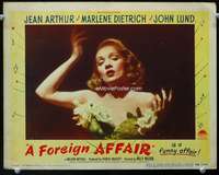 s398 FOREIGN AFFAIR movie lobby card #2 '48 Marlene Dietrich close up!