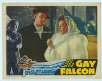 s412 GAY FALCON movie lobby card '41 George Sanders, Wendy Barrie