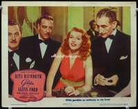 s415 GILDA movie lobby card '46 sexy Rita Hayworth gambling close up!
