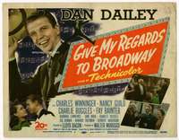 s080 GIVE MY REGARDS TO BROADWAY movie title lobby card '48 Dan Dailey