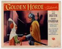 s421 GOLDEN HORDE movie lobby card #8 '51 Ann Blyth, David Farrar