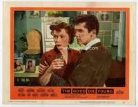 s425 GOOD DIE YOUNG movie lobby card #2 '54 Gloria Grahame close up!